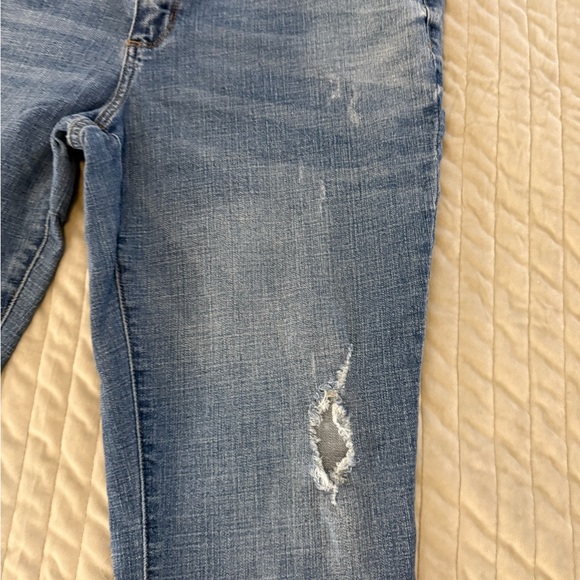 Sonoma Goods For Life Bootcut Jeans Blue Stretch Denim Distressed - Size 16 - Picture 7 of 10